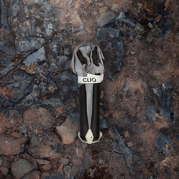 CLIQ ClassiQ 2.0 Camping Chair with Carry Bag - Portable Folding Chair &amp Bag for Outdoors - Reinforced 400 lb Capacity - Quick-Setup Travel Chair for Camping Beach &amp Hiking - Grey