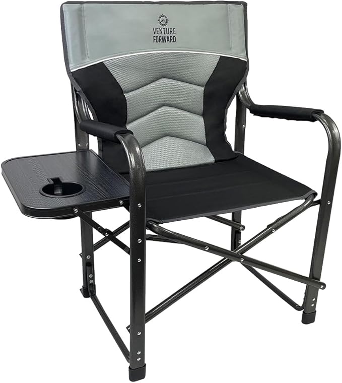 XL Directors Chair - Heavy-Duty Camping Chair with Table Perfect for Camping and Outdoor Activities - 400 lbs. Capacity