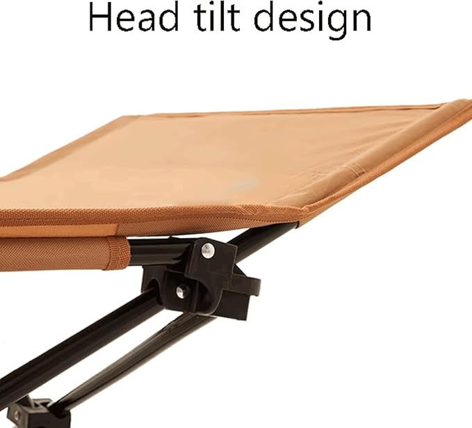 Polyester Camping Cot Lightweight Simple Compact Folding Bed Head Tilting Design Folding Guest Bed Portable Travel Camp Cot