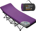 CYMULA Camping Cot Mattress 2in Memory Foam Sleeping PadSoft Warm Non-Slip Camping Mattress Topper with Retaining for AdultsPortable Roll up Pad for Travel(75 x30)（only Mattress）