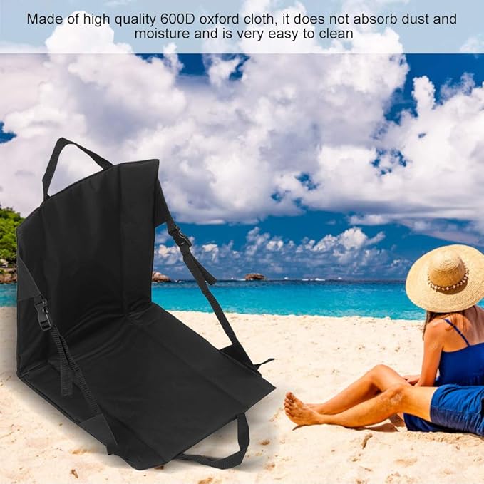 Folding Stadium Seat Cushion Portable Lightweight Bleacher Seat for Outdoor Sports Events Picnics Beaches with Carry Handle