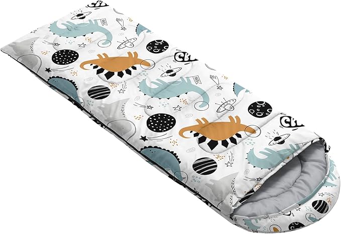 Kids Sleeping Bag for Boys Girls3D Basketball Print-Lightweight Warm Portable Outdoor Indoor-Waterproof Cold Weather Resistant Sleeping Bag for Camping Hiking