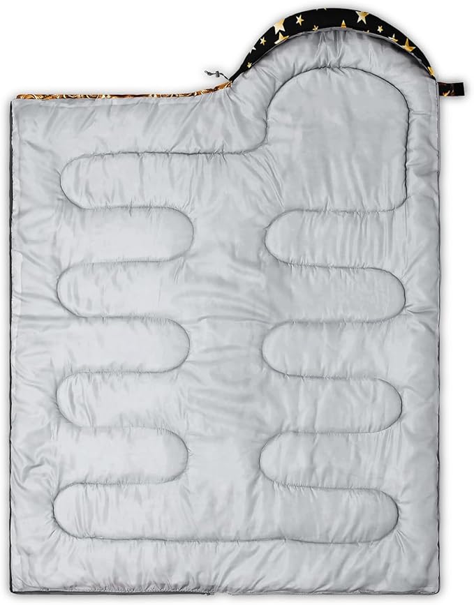 QOOMO Camping Sleeping Bags3 Season Warm &amp Cool WeatherLightweightWaterproof Sleeping Bags for Adults &amp KidsTravelingand OutdoorsCamping Gear Equipment