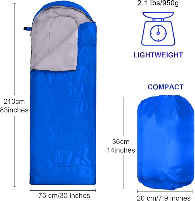 Macarrie 6 Pack Bulk Sleeping Bags for Homeless Donation 0 Degree Waterproof Sleeping Bags with Compression Sack for Adults Winter Cold Weather Care Camping Hiking Emergency