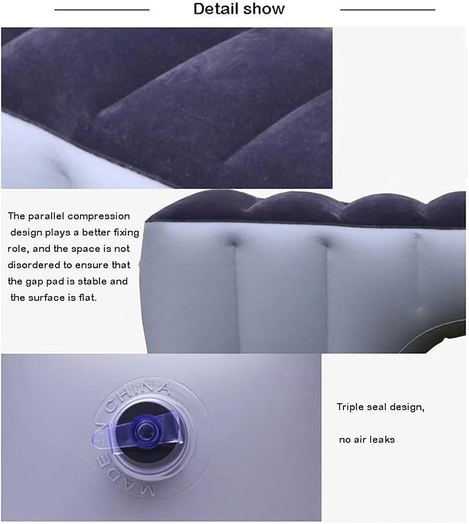Inflatable Mattress Car Camping Mat Portable Air Bed Car Gap Filling Mat Car Travel Sleeping Mat