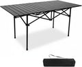Camping TablePortable Folding Tablewith Carry BagSuitable for Indoor Outdoor Camping Backyard Party Patio The Black Camping Table at The Beach