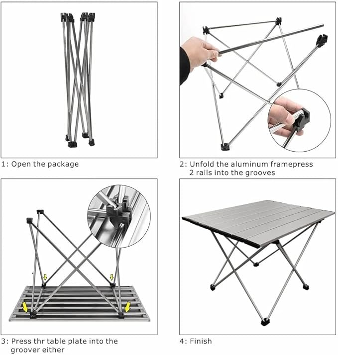 Portable -Light Foldable Camping Folding Table Cooking Fold Out Desk Board Picnic Small Lightweight (D As Shown)