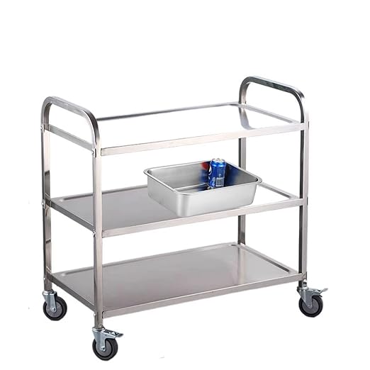 2 Pcs Stainless Steel Bus Tubs with Lid Deep Food Grade Meat Processing Tubs Lug Wash Basin Tote BoxBBQ Prep Tub Steam Pans for Dishwashing Kitchen Restaurant Utility