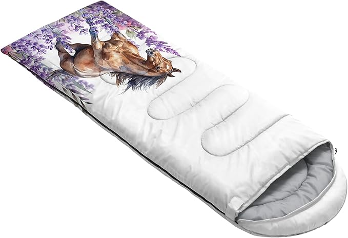 AILONEN Cartoon Camping Sleeping Bag for Boys Girls AdultsLightweight &amp Waterproof3 Season Warm &amp Cold WeatherPortablePrinted Sleeping BagTravelingCampingHiking