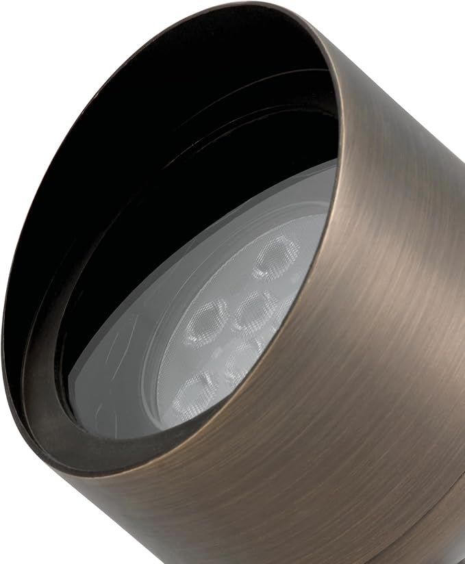 Kichler 12V PAR36 Brass Uplight Accent Light in Centennial Brass Outdoor Landscape Spotlight 15487CBR