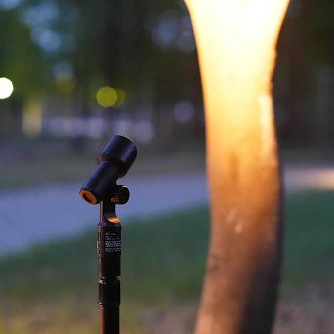 Malibu Low Voltage Spotlight 4W LED Telescopic Spot Light 12V Outdoor Oil Bronze Landscape Lighting 66 Lumen 2700K Warm White Metal Flood Light with Stake and Connector for Garden Patio Lawn