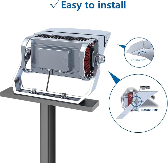 650W LED Stadium Flood Light 975000 Lumens Sports Outdoor Light 277-480V IP66 Waterproof 5000K Daylight 0-10V Dimming with Beam Angle 15° DLC/ETL Listed