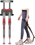 Invisible Chair Portable Folding Invisible Seat Lightweight Wearable Chairless Exoskeleton Chair 5 Gear Adjustable Bearing 150kg(Red)