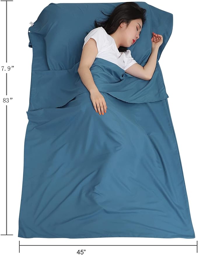 JITTY Sleeping Bag Liner Travel Sheet for Business Camping Backpacking Hiking Mountain Climbing Home Hostels Train 83x45