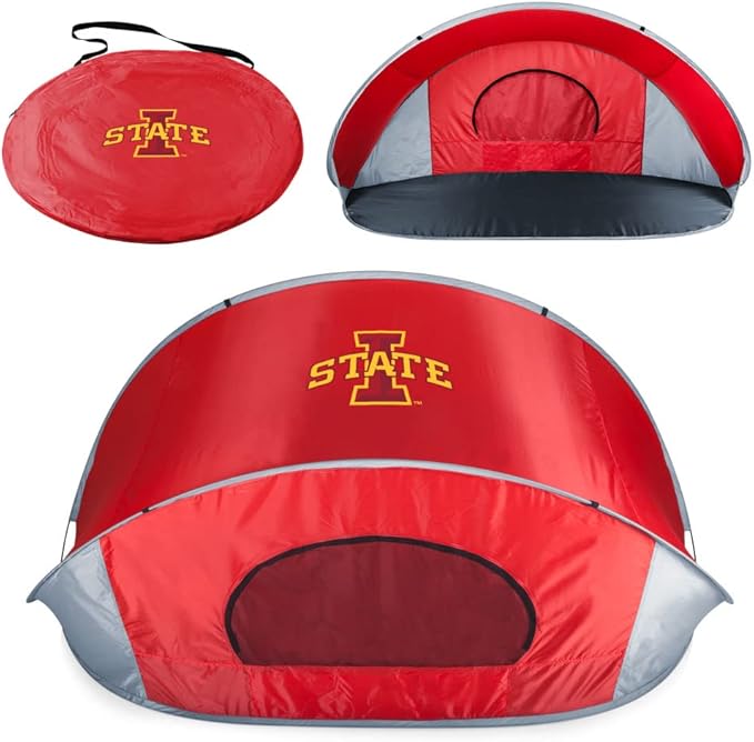 PICNIC TIME NCAA Iowa State Cyclones Manta Portable Beach Tent - Pop Up Tent - Beach Sun Shelter Pop Up