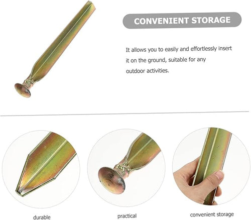 1Pc Golden Iron Tent Peg Durable Camping Fixing Nail for Outdoor Travel Smooth Surface Stable Support for Tent Supplies