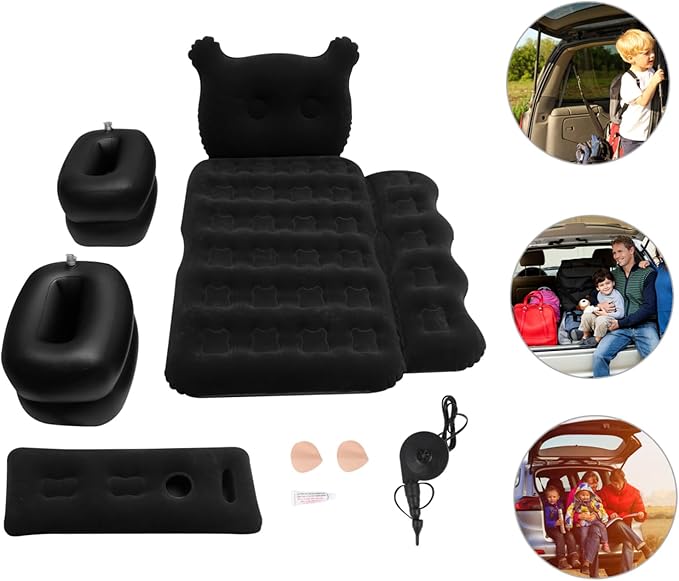 balacoo SUV Inflatable Mattress Portable Vehicle Bed for Camping Travel Outdoor Use Foldable Design Material for SUV and Car