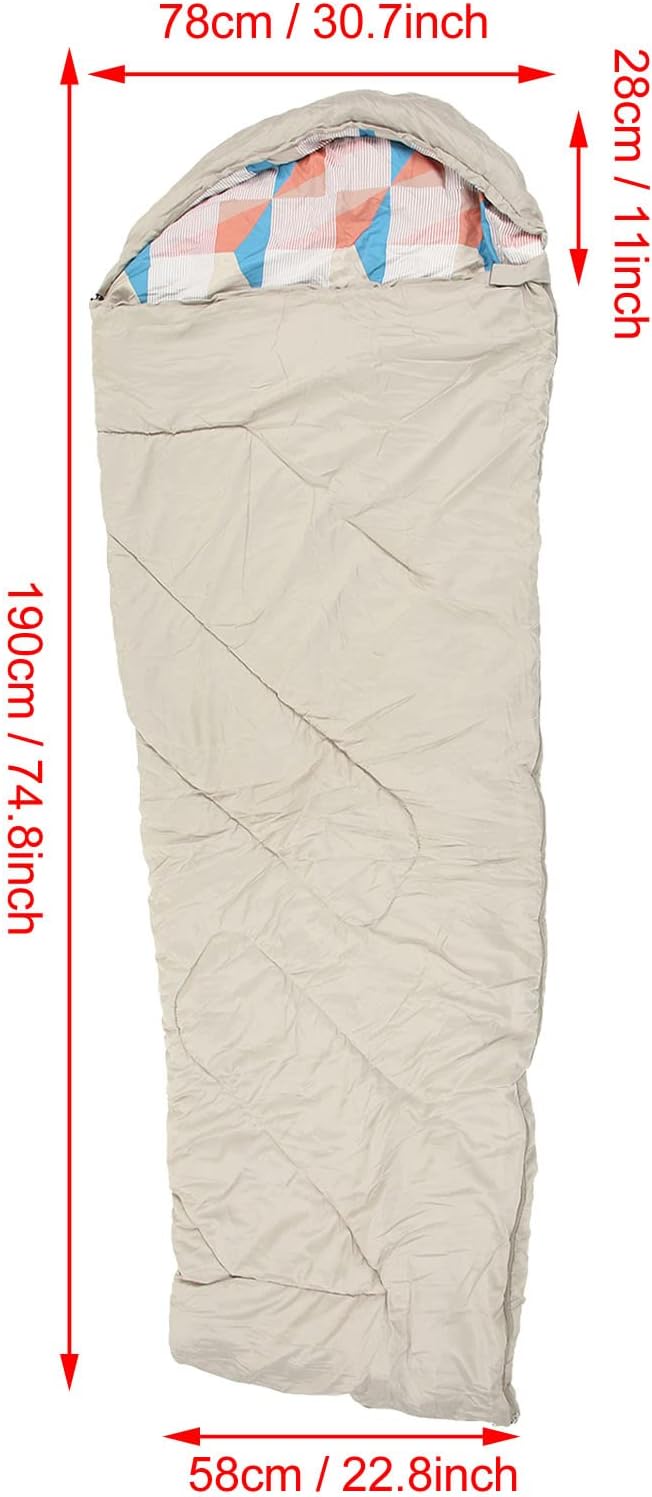 Outdoor Camping Sleeping Bag Trapezoid Warm Sleeping Bag with Hood for Adults Hiking Climbing