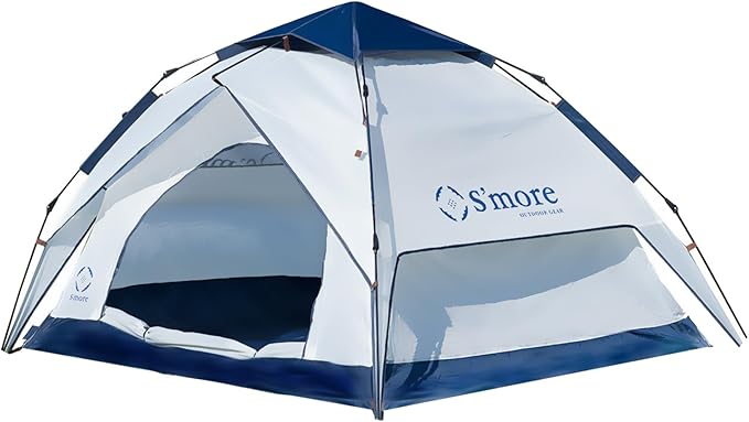S'More 1/2 Person Beach Tent Lightweight &amp Easy Set Up Pop up Tent UFP 30+ Quick Portable Sun Shade Shelter for BeachPicnic Backyard Festival