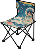 Anime Astronaut Portable Camping Chairs Folding Chair - Durable Oxford Fabric Lightweight Iron Frame Easy Fold Design - Ideal for Outdoor Activities Camping Fishing and Travel