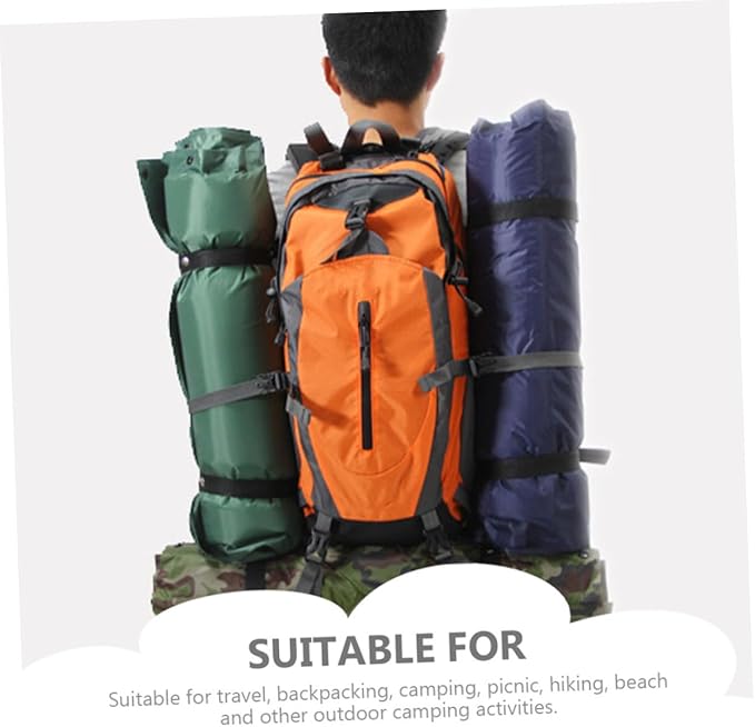 Inflatable Camping Sleeping Pad with Pillow Wear Resistant Sleep Mat Outdoor Tent Accessory for Picnic and Hiking Heat Insulation Camping Mattress