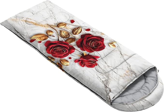 QOOMO Camping Sleeping Bags3 Season Warm &amp Cool WeatherLightweightWaterproof Sleeping Bags for Adults &amp KidsTravelingand OutdoorsCamping Gear Equipment