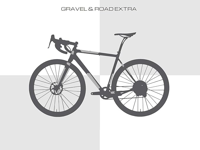 Bike Frame Protection Kit - 18-Piece Clear Film for Gravel &amp Road - Ultra-Light 200µm PVC Scratch-Resistant Easy DIY Install