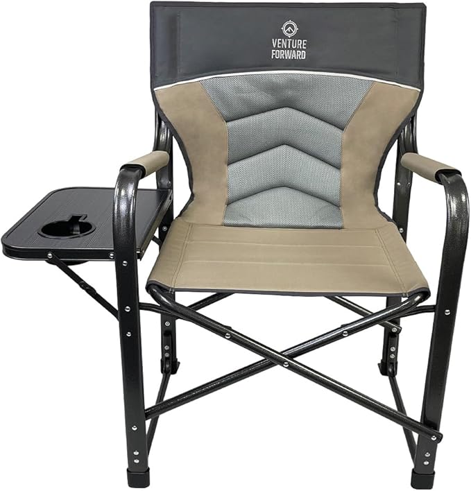 XL Directors Chair - Heavy-Duty Camping Chair with Table Perfect for Camping and Outdoor Activities - 400 lbs. Capacity