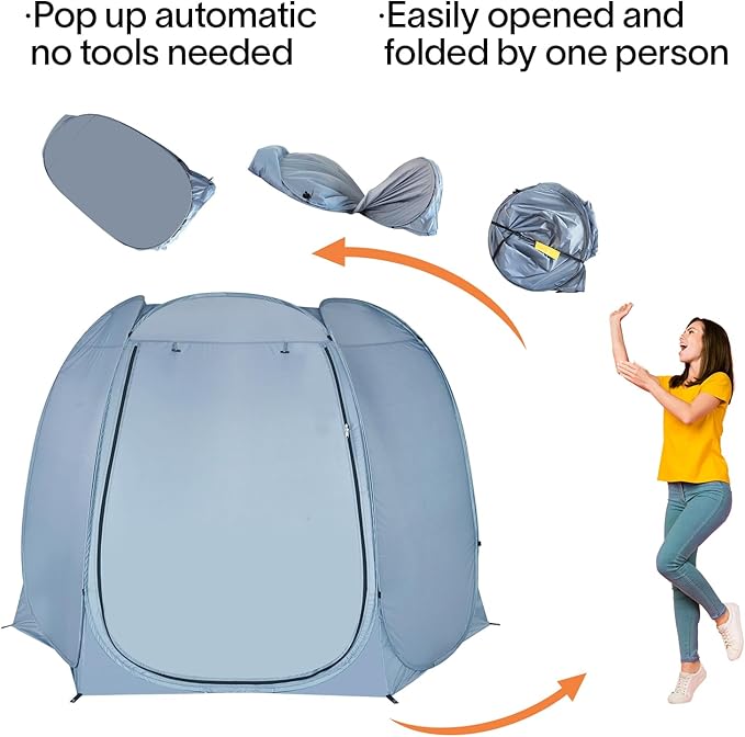 Alvantor Pop Up Screen Tent House Room Instant Outdoor Camping Canopy Sun Shelter Gazebo for Patio Backyard &amp Deck Privacy Tent(2-10 People 8'x8' 10'x10' 12'x12')