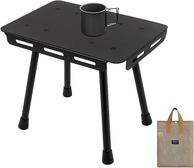 Portable Folding Table - Foldable Camping Table Sturdy Picnic Desk | Multi-Purpose Outdoor Utility Station Lightweight Setup for Beach Hiking Travel Backyard Adventure Dining Events
