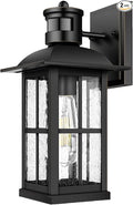 15 Large Outdoor Wall LightsModern Black Exterior Wall Light Fixture with E26 Sockets &amp Tempered GlassWaterproof Porch Lighting for Wall Exterior Waterproof Wall Lanterns (15inch-1Pack)