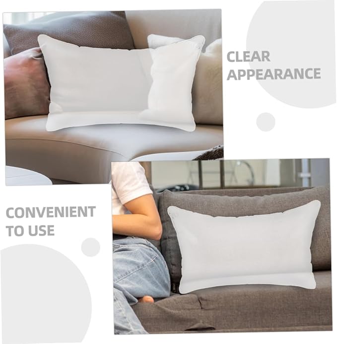 Kisangel Inflatable Camping Pillow Insert Transparent Travel Cushion for Outdoor Use Portable and Space-Saving Design Durable Support for Home Office and Car