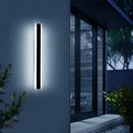 Outdoor Wall Light Fixture 31.4inch Black Modern Linear Exterior Sconce IP65 Waterproof Dimmable 3000K-6000K with Remote Control Wall Mount Garage Lighting for Porch Patio Yard House