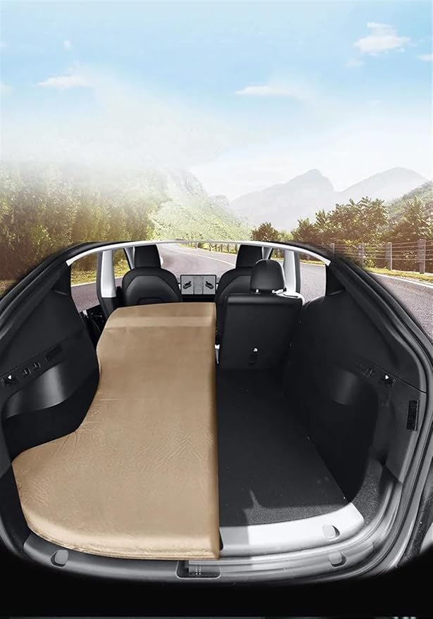 Car Inflatable Mattress Camping Inflatable Mattress Car Travel Bed Outdoor Inflatable Mattress Cold-Resistant Breathable Mattress (Pig)