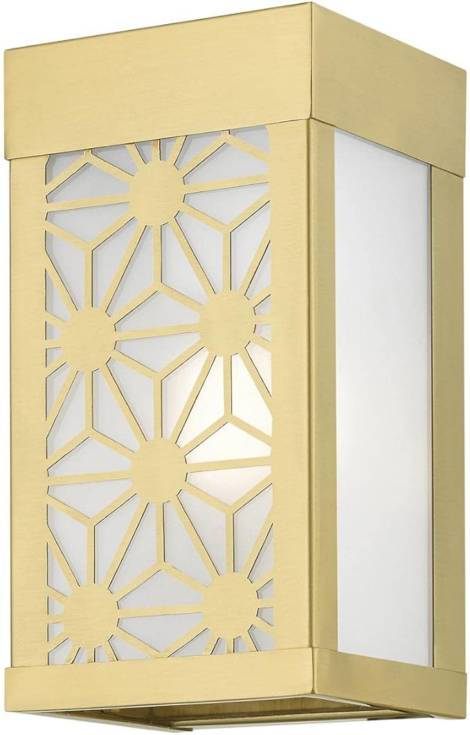 Livex Lighting 24321-32 Berkeley Outdoor ADA Small Sconce Satin Gold