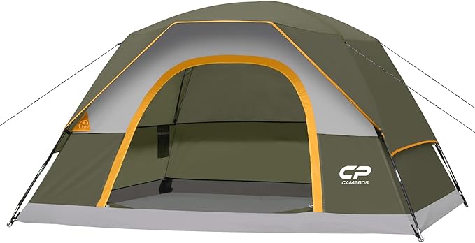 Tents for Camping 4 Person Tent Waterproof Windproof Double Layer Camping Tent Easy Setup Dome Tent with Large Mesh Windows &amp Wider Door for Outdoor Camping &amp Hiking