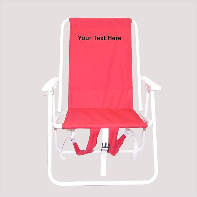 Personalized Imprinted Basic Backpack Chair by Rio - Red