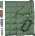 Down Camping Blanket with Footbox – Lightweight Packable Water Resistant Backpacking Quilt &amp Warm Puffy Compact Outdoor Throw – 52x77 with Stuff Sack for Stadium Hiking &amp Travel