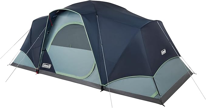 Coleman Skydome XL Large Family Tent with 5 Minute Setup Weatherproof 8/12 Person Tent with Rainfly &amp Carry Bag Fits Multiple Queen Airbeds Made of PFAS-Free Materials