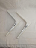 Malockos Set of 2 Shelf MLK 7x7 White Plastic MLK 4 Holes 4 Screws