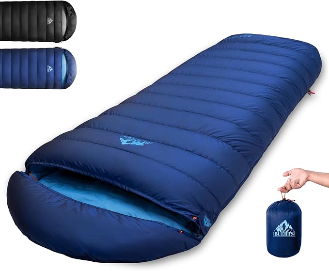 Down Sleeping Bag for Adults. 680FP Ultralight Portable Backpacking Sleeping Bag for Hiking Camping Mountaineering expeditions and Backpacking. with Compression Sack