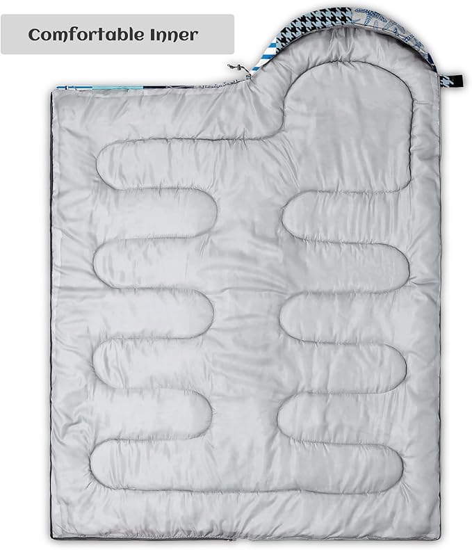 Sleeping Bags for Adults Youth Kids3D Printing Camping Sleeping Bag for Girls Boys Lightweight Waterproof Cold/Warm Weather Sleeping Bag for 3 Seasons