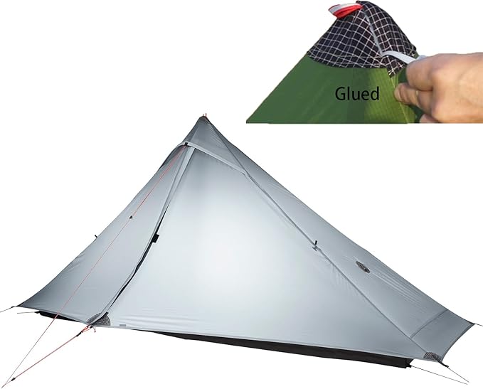 3FULGEAR Lanshan 1 Pro Upgraded Ultralight 1-Person Camping Tent – 3/4 Season 20D Double-Sided Silicone Nylon Waterproof Lightweight for Hiking Trekking Climbing