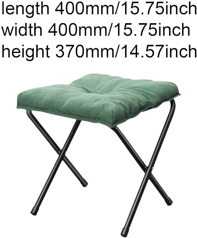 Footrest Fishing Seat Multipurpose Space Saving Easy to Carry Camping Chair Portable for Barbecue Lawn Hiking Fishing Camping Green
