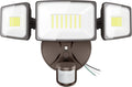 Onforu 75W LED Flood Light Motion Sensor Outdoor 7000lm Dusk to Dawn Flood Light Security Light with Three Head IP65 Waterproof Exterior Floodlight 6500k Wall Light for Entryway Stairs Yard Garage