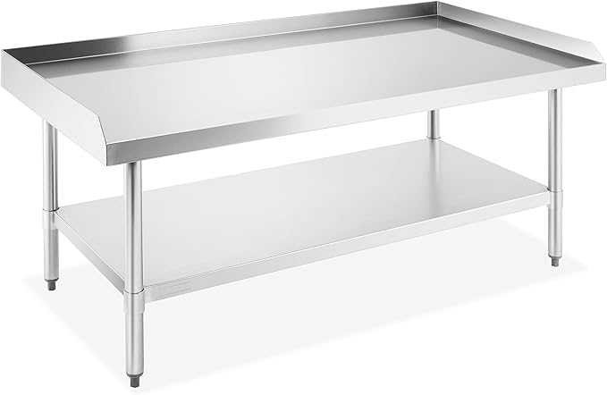 GRIDMANN NSF 16-Gauge Stainless Steel 60 L x 30 W x 24 H Equipment Stand Grill Table with Undershelf for Commercial Restaurant Kitchen
