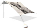 Highland Cow Gray Beach Tent Sun Shelter 9.2' x 10.5' Beach Canopy with 4 Sandbags 4 Stability Poles Sand Shovels - Tent Canopy for Beach Camping Fishing Picnics