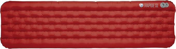 Big Agnes Rapide SL - Insulated Sleeping Pad Ultralight All Season Compact Backpacking and Hiking Pumphouse Sack Included Orange 20x72 Regular