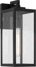Kichler Branner 1-Light Textured Black Luxe Updated Traditional Outdoor Wall Light with Clear Glass for Exterior Doors Garage Porch or Patio Walls (5.75 W x 14 H) 59111BKT
