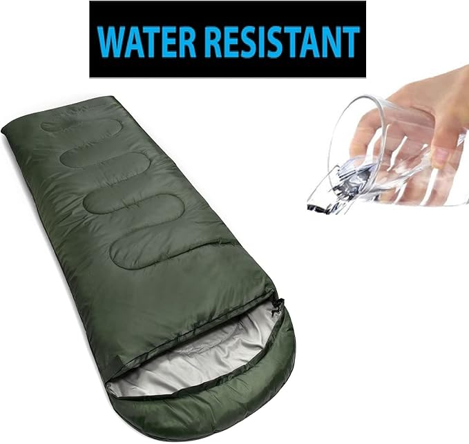 Standard Sleeping Bags with Hoods for Adults 4 Seasons Warm or Cold Lightweight Indoor Outdoor Sleeping Bags for Backpacking Camping